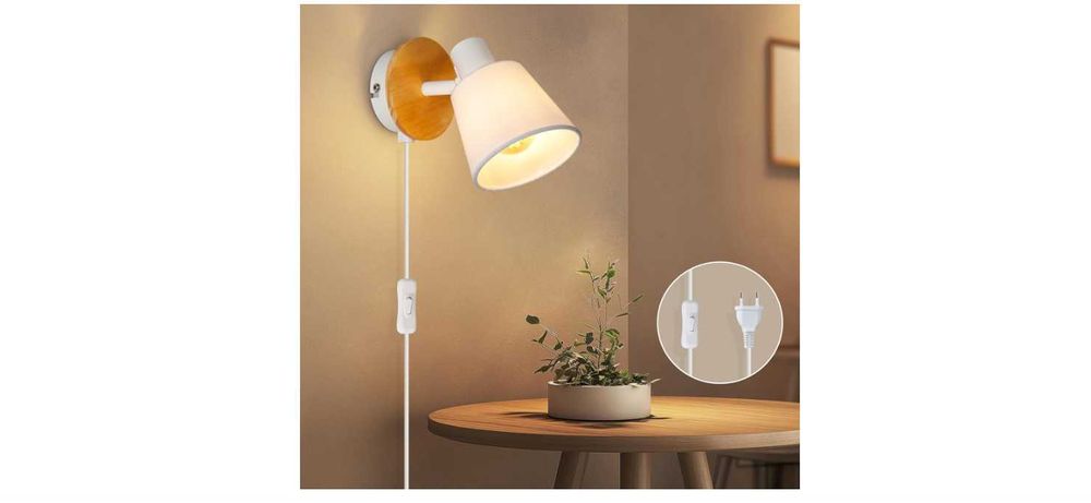 Lampka ścienna Ketom D0613 biała