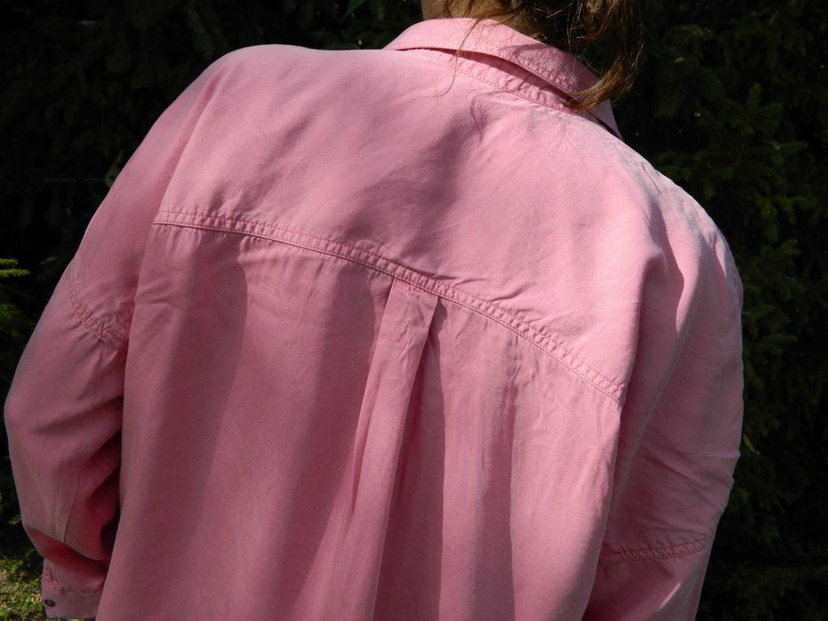 Monnari 42 * koszula bluzka z lyocellu oversize * brzoskwiniowy róż