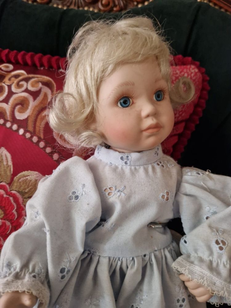 Lalka porcelanowa - wiosenny anioł. REZERWACA