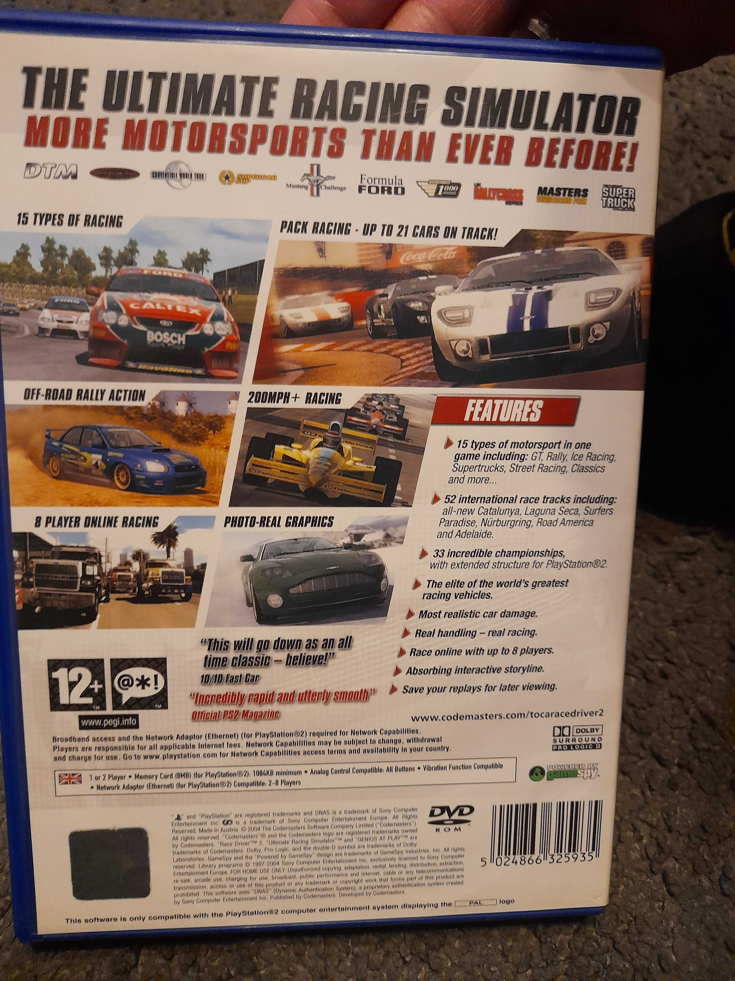 Gra Toca race driver 2 na Playstation 2