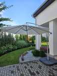 Parasol Ikea bezowy z podstawą