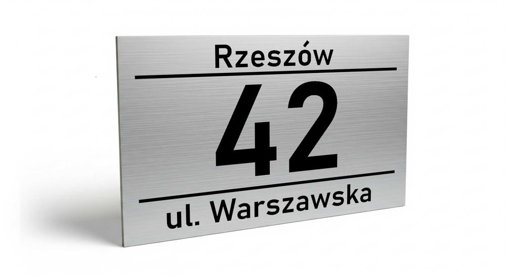 Numer na Dom Tabliczka Adresowa z numerem domu Nierdzewny numer domu