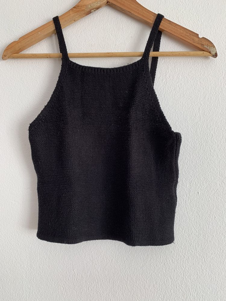 Top Preto Pull & Bear