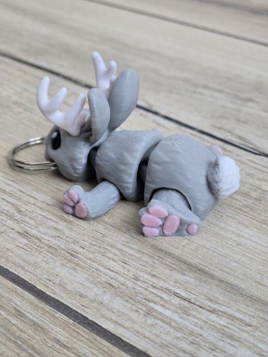 Mini Jackalope - Breloczek z Fantazją 3d - Brelok Druk3d fidget