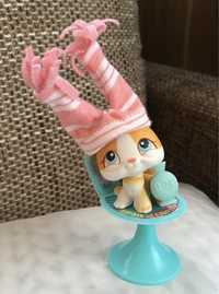 Figurka Littlest Pet Shop królik, króliczek LPS #75 + czapka, gratisy
