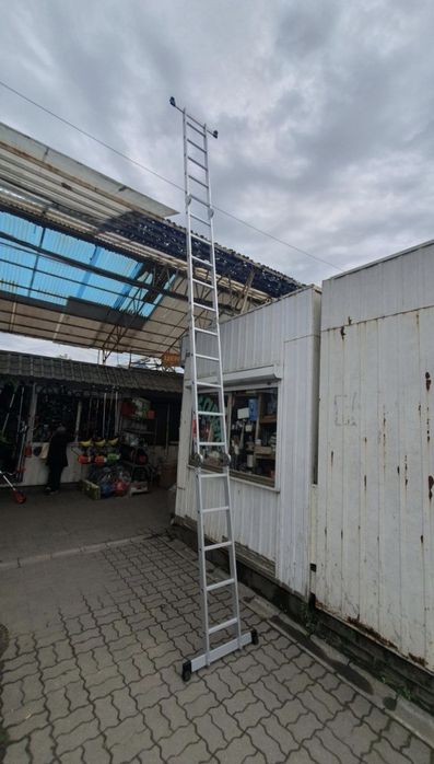 ХІТ СЕЗОНА!!!Драбина трансформер алюмінієва,трьохсекційна лестница