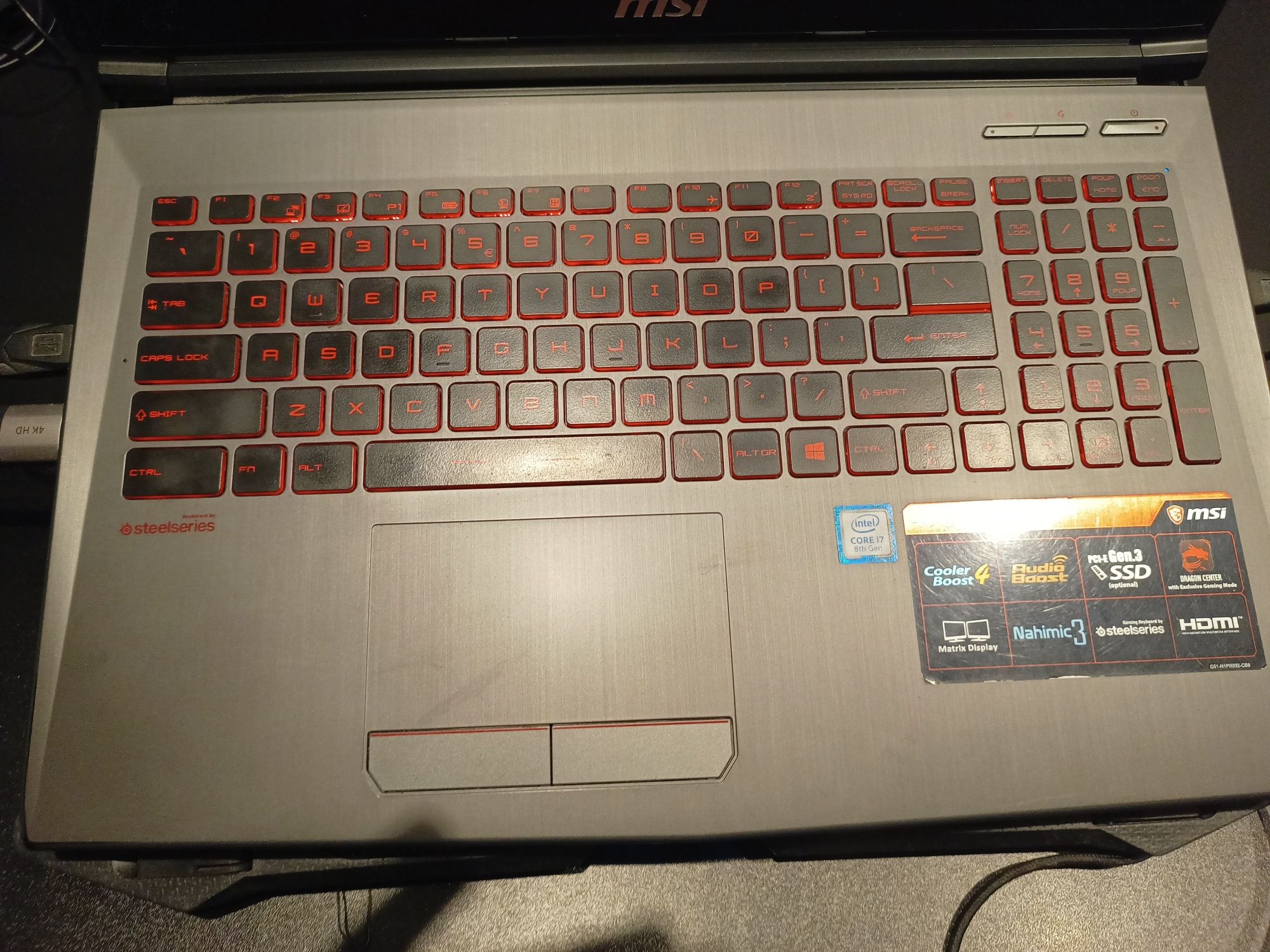 Laptop Gamingowy MSI GV62 GTX1060 6GB I7-8750h do gier
