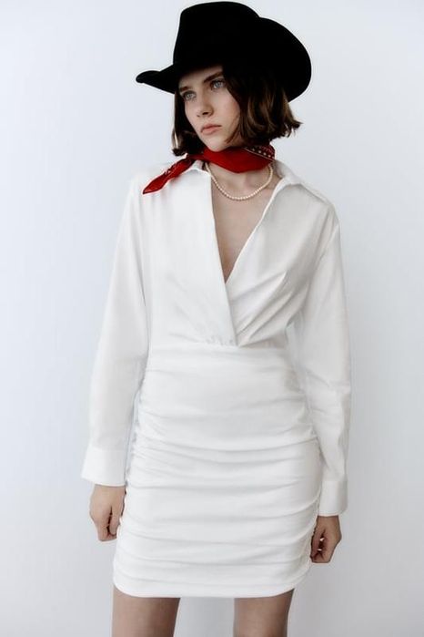 Сатинова сукня плаття zara