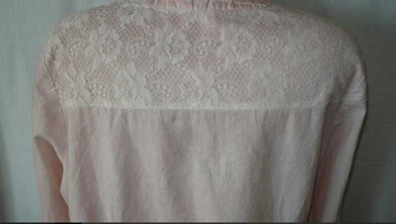 Натуральна рожева сорочка довгий рукав Німеччина Sheego 100% cotton