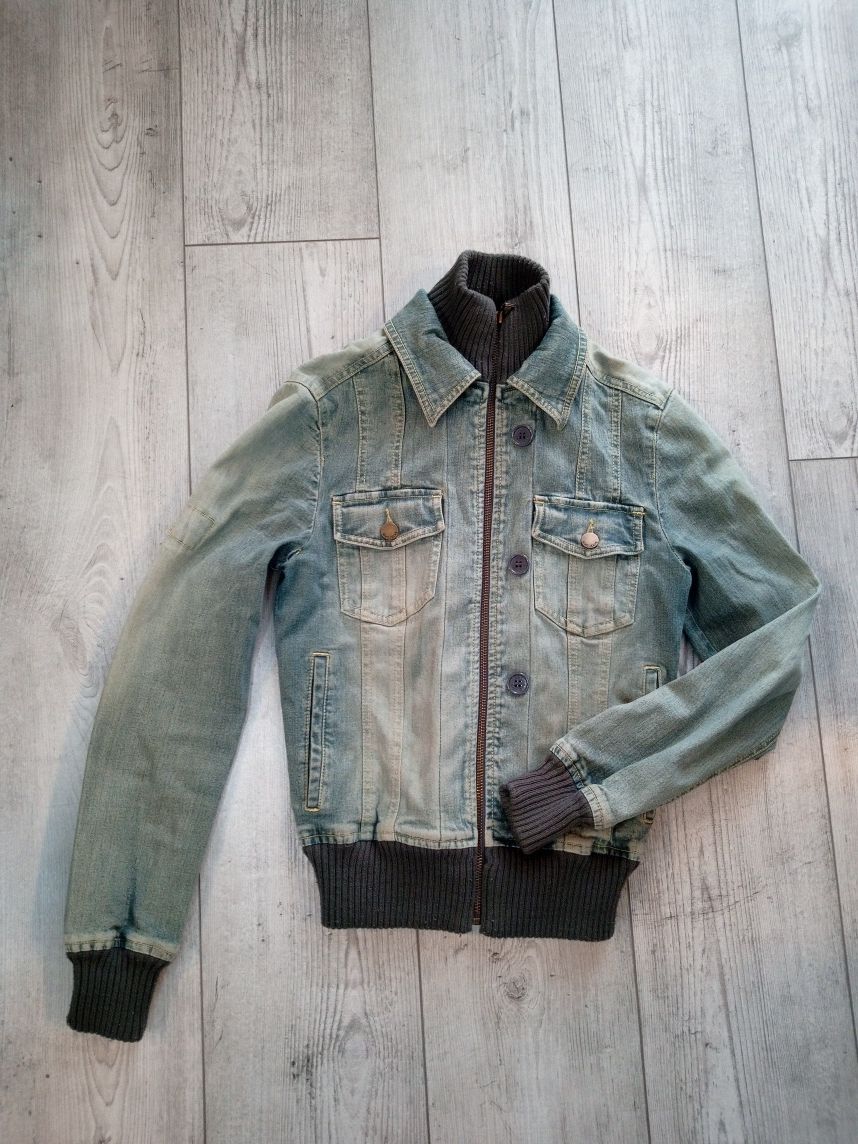 Jeansowa krótka kurtka, M, Mango Jeans