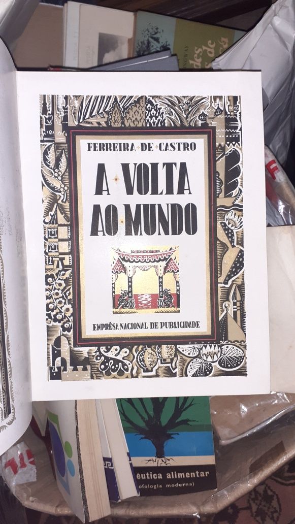 Ferreira de Castro a volta ao mundo encadernação livro raro