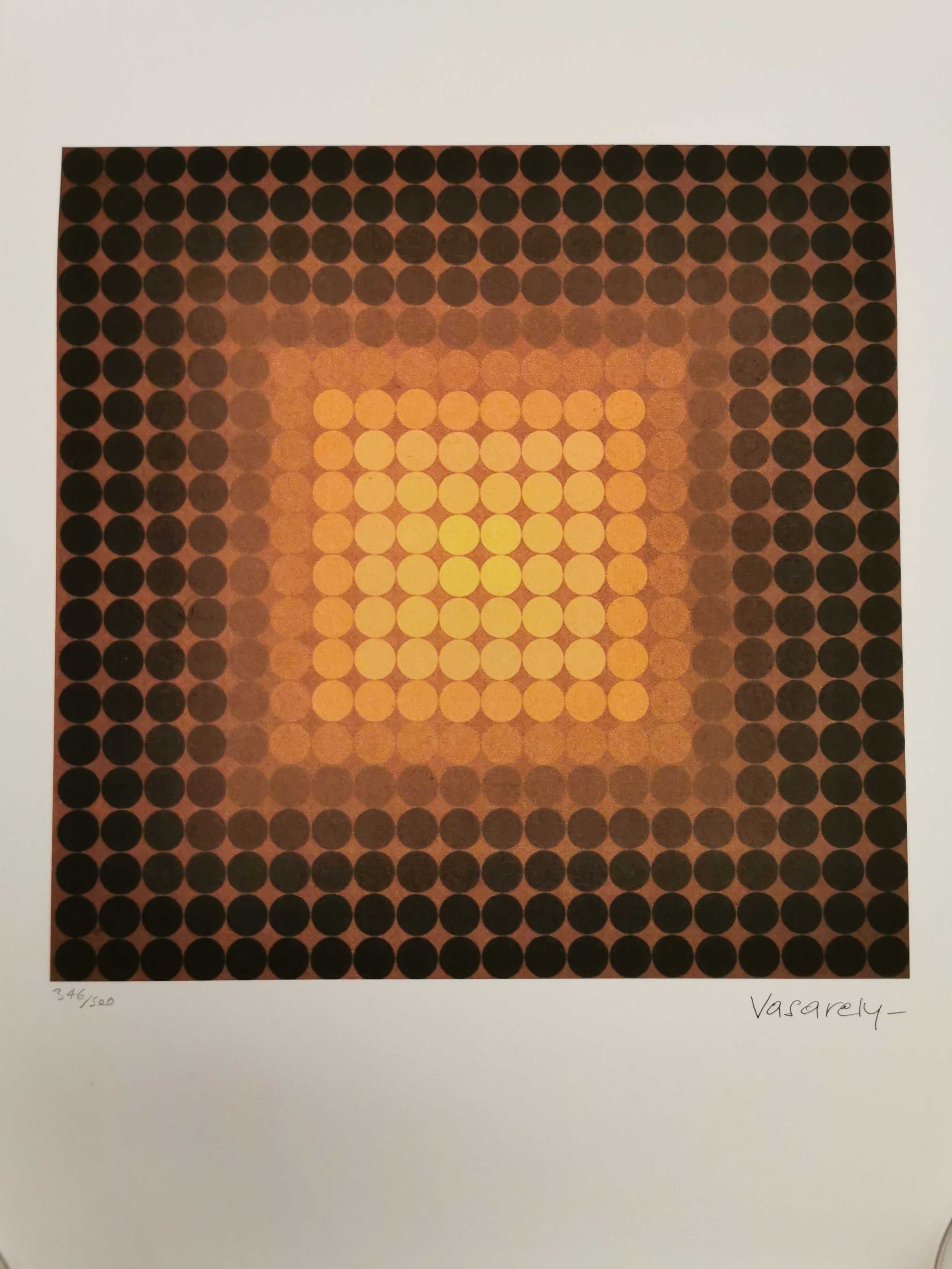 oryginalna grafika, dekoracja Victor Vasarely 35x50 cm