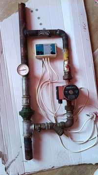 Zestaw-Pompa c.o,sterownik,filtr,zawór grawitacjny, termometr
