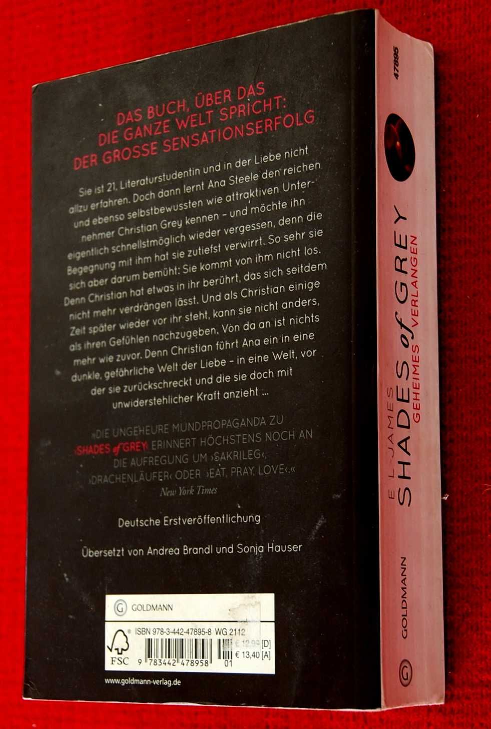 j.niemiecki Shades of Grey Geheimes Verlangen El James