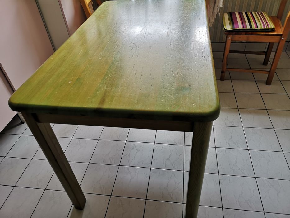 Stół  do kuchni zielony