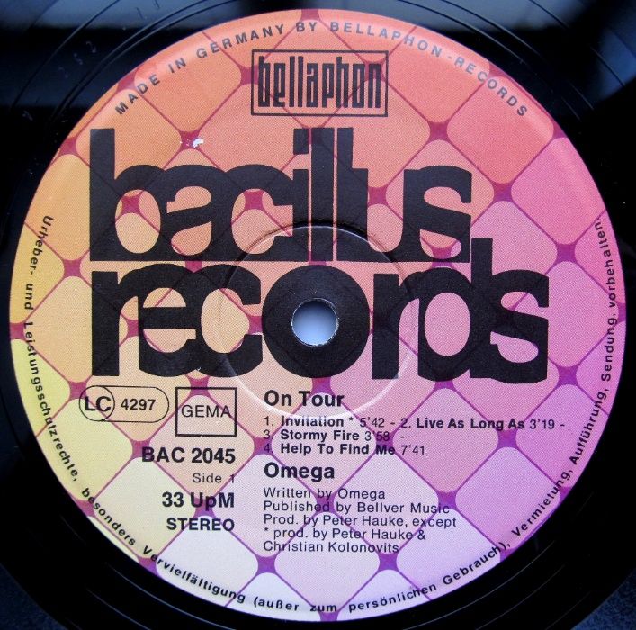 Omega – On Tour, EX plus, winyl LP, 33 rpm