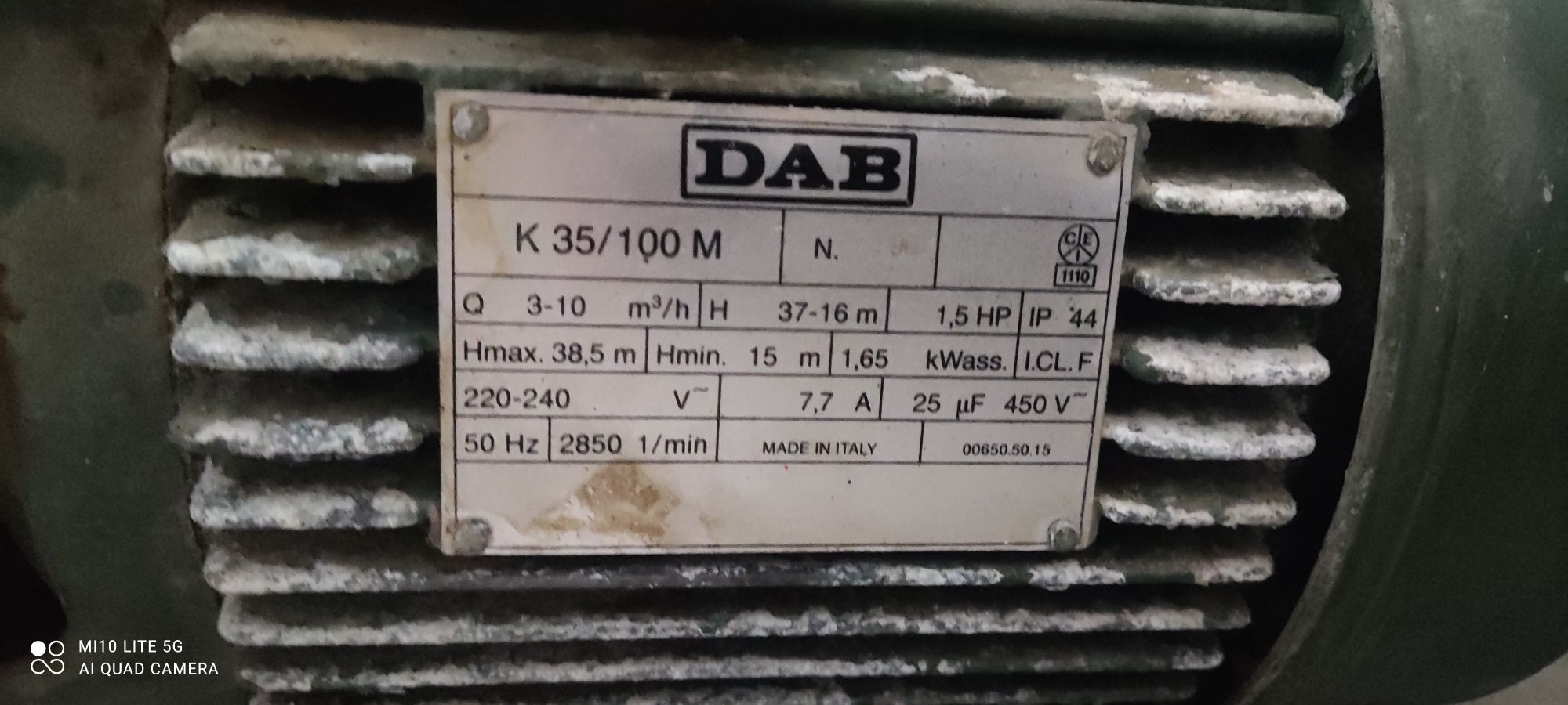 Motor/bomba de água 1.5hp DAB