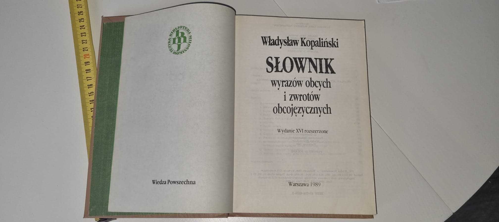 Słownik wyrazów obcych i zwrotów obcojęzycznych Władysław Kopaliński