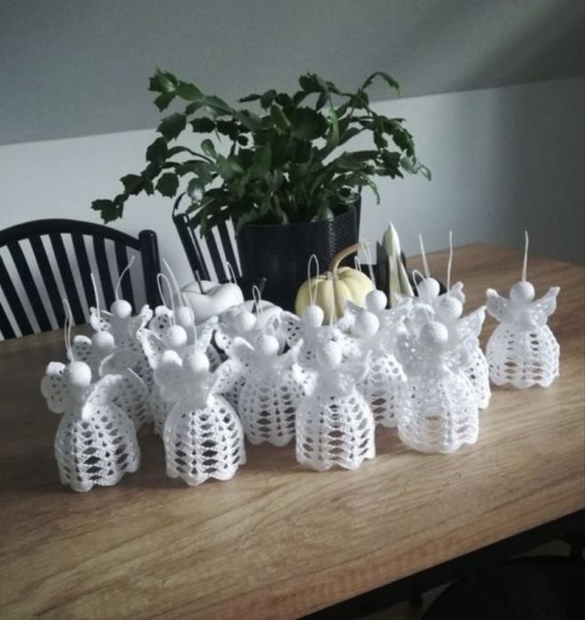 10 sztuk aniołków na szydełku handmade