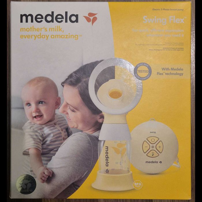Laktator Medela Swing Flex + gratis butelka antykolkowa.