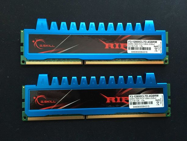 Pamięć RAM 2x2GB DDR3 G.skill Ripjaws 1600MHz cl7