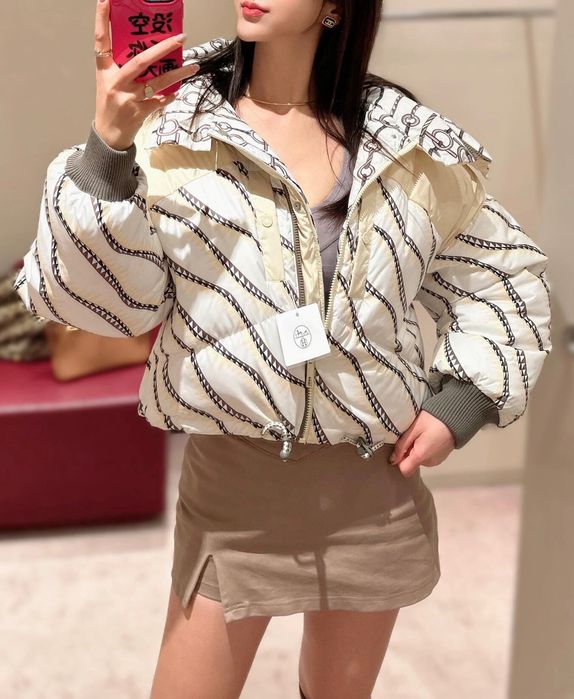 Куртка пуховик hermes chanel