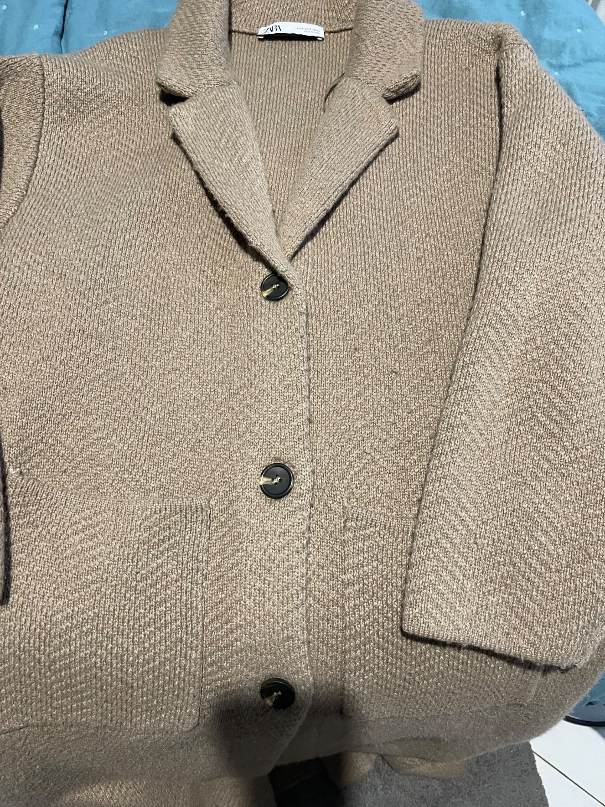 Пальто вʼязане Zara