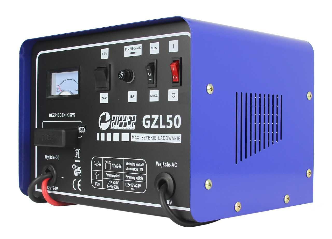 Prostownik samochodowy Glz50 akumulatorowy 12V 24 V z rozruchem