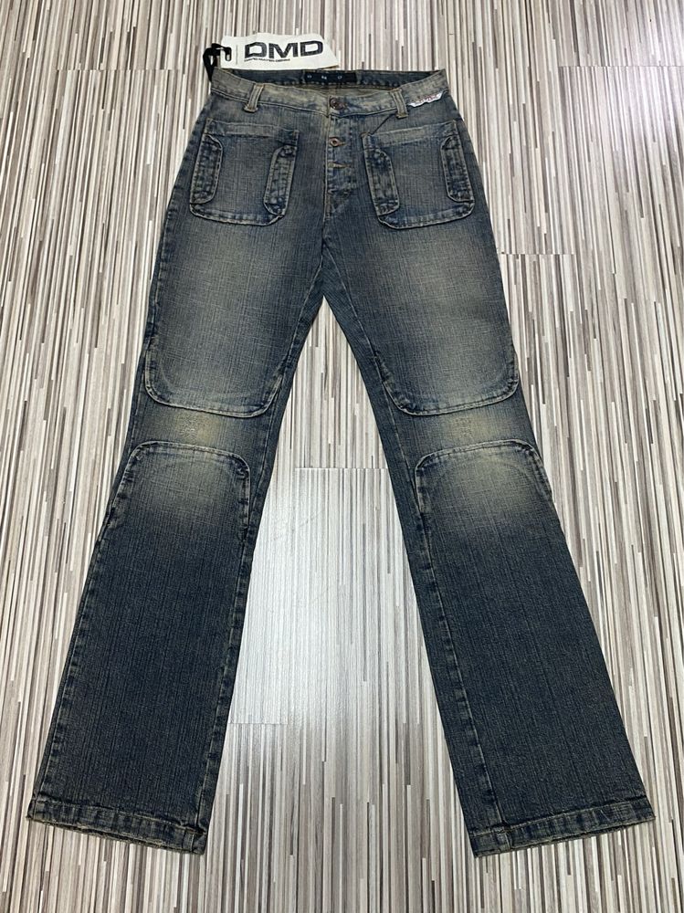 Spodnie damskie jeans 28/33 pas 70 cm DMD granatowe nowe