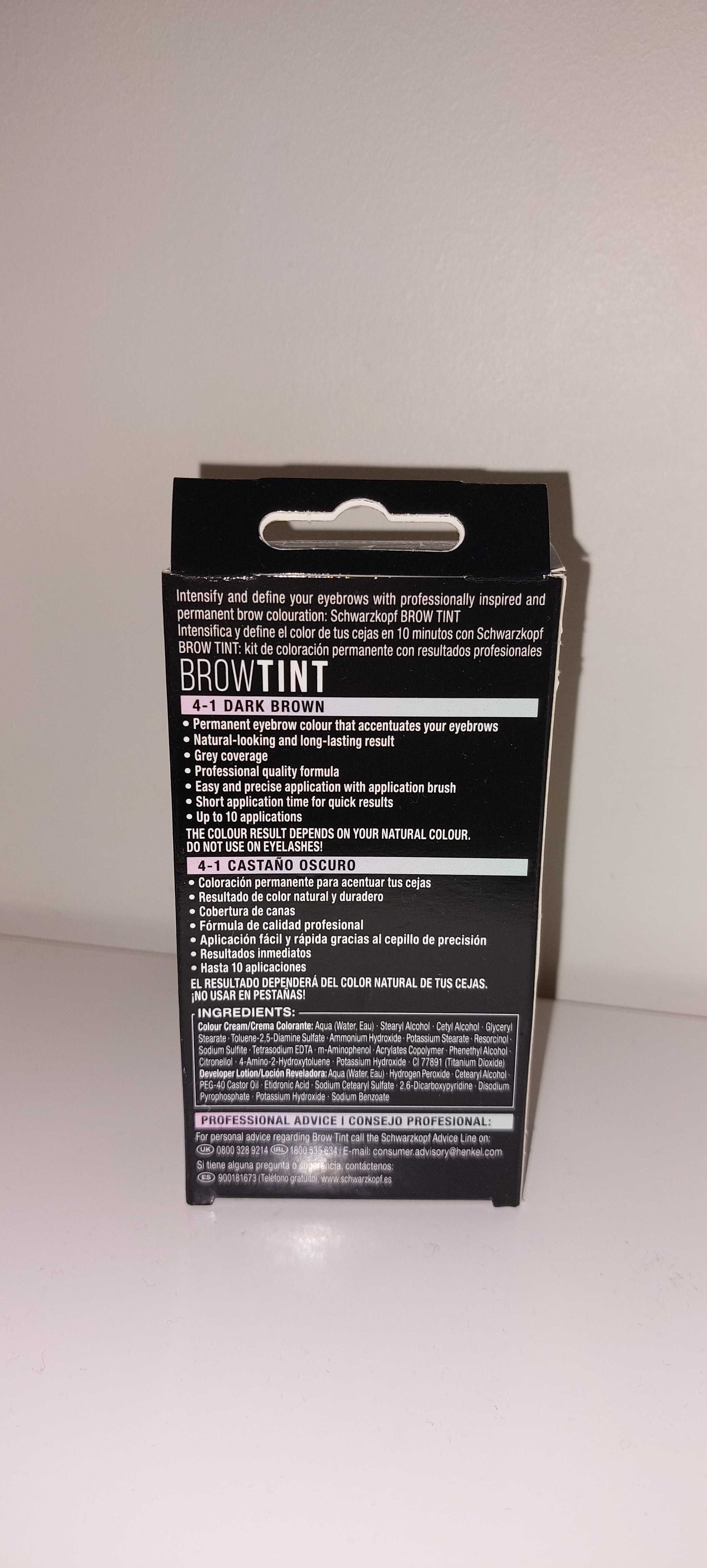 Schwarzkopf Brow Tint 4-1 Dark Brown 17 ml farba do brwi