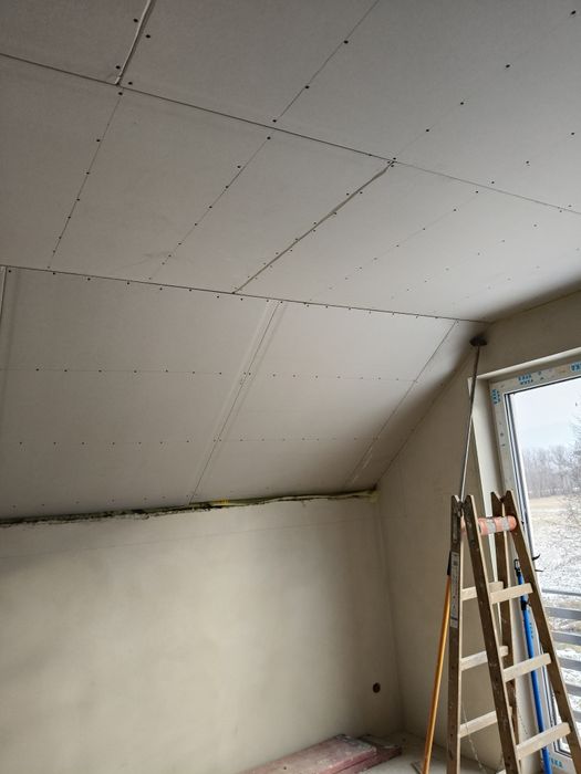 Sufity podwieszane, ścianki GK, Poddasza