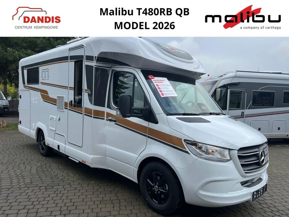 Carthago MALIBU T480RB-QB Mercedes - MODEL 2026  Nowy model, 3500kg, 4 osoby, regulowany garaż,