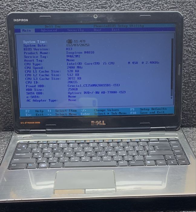 Ноутбук dell n4010 i5/8gb/256gb