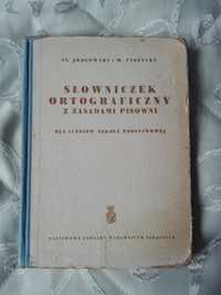 Słowniczek ortograficzny z zasadami pisowni - Jodłowski, Taszycki 1961