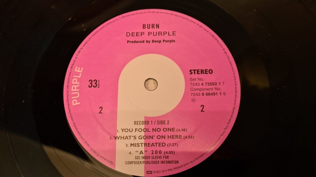 Пластинка Deep Purple Burn