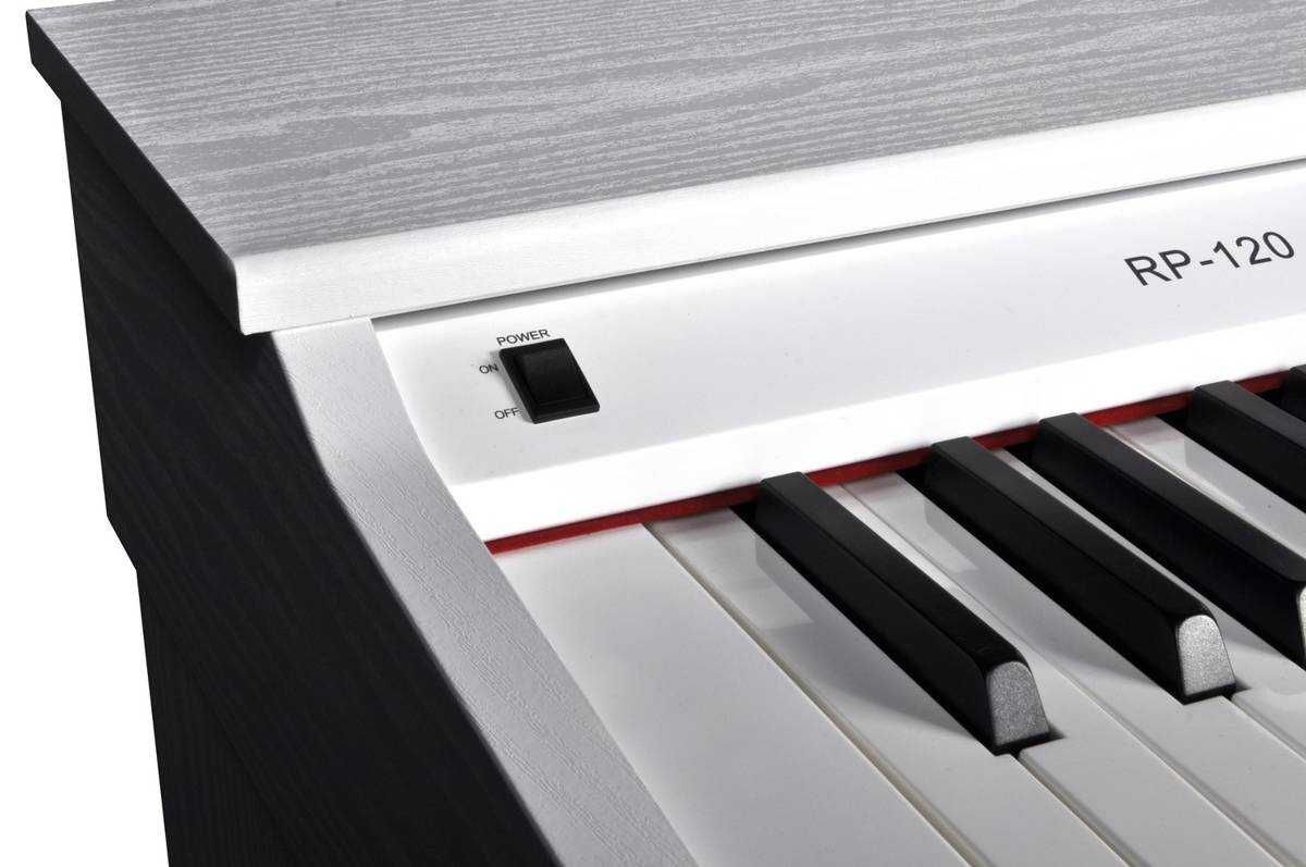 Ringway RP120 WH pianino cyfrowe ze statywem i sustainem RP-120