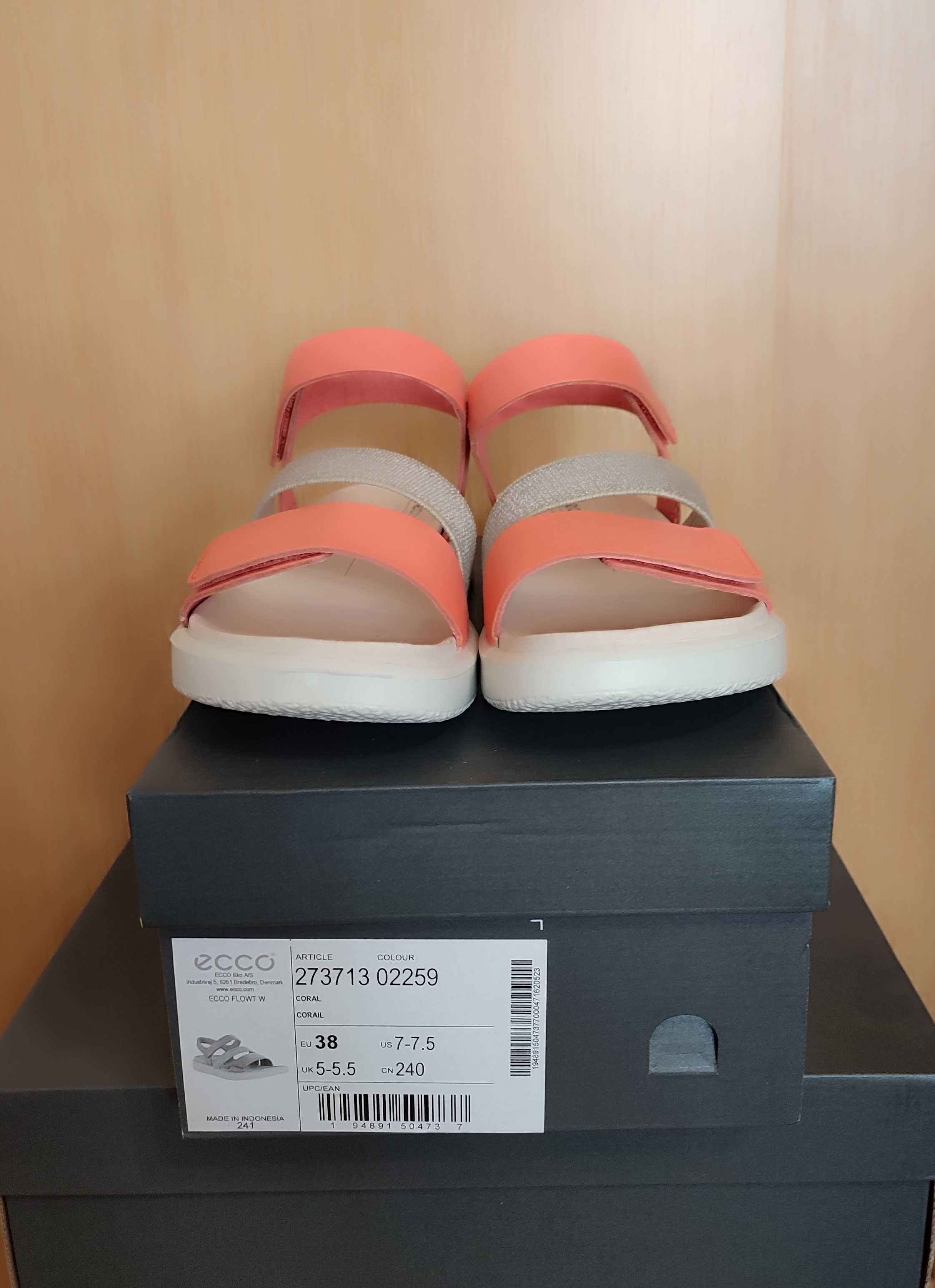 Сандалії Ecco Flowt W Coral оригінал розмір 37 - 38 устілка 24 см