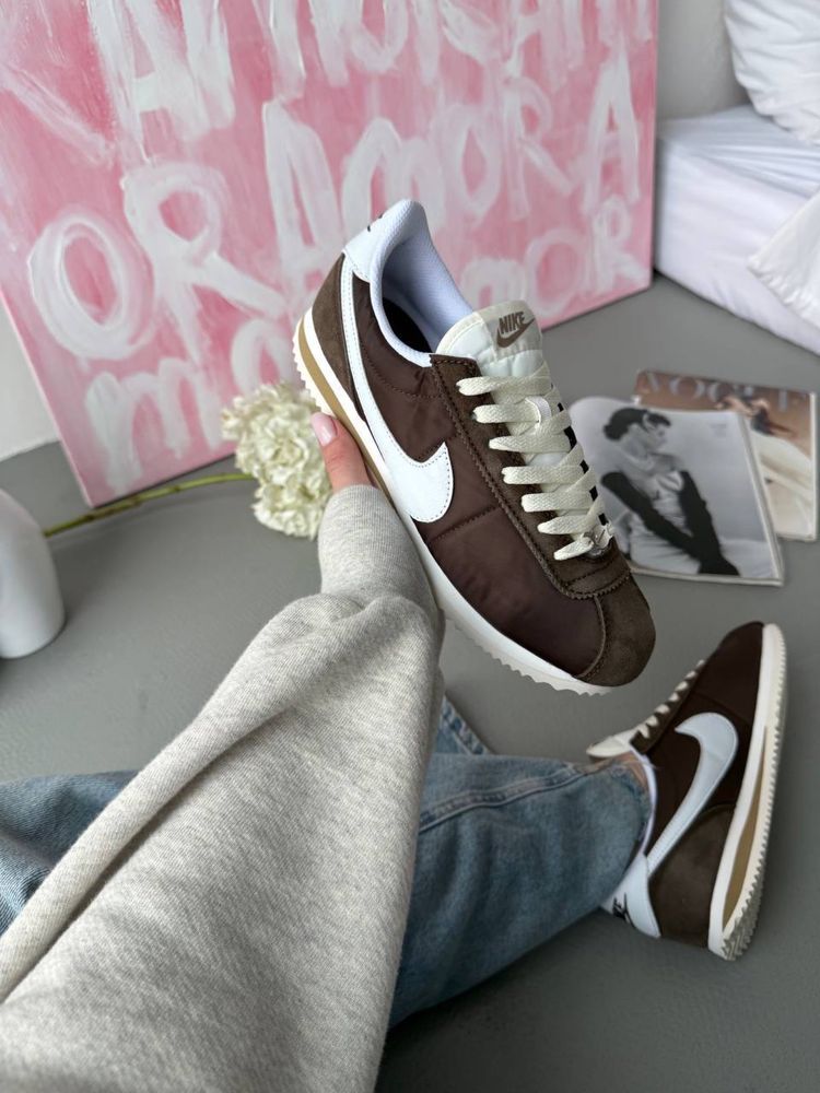 Кросівки Nike Cortez Brown premium/найк кортез преміум