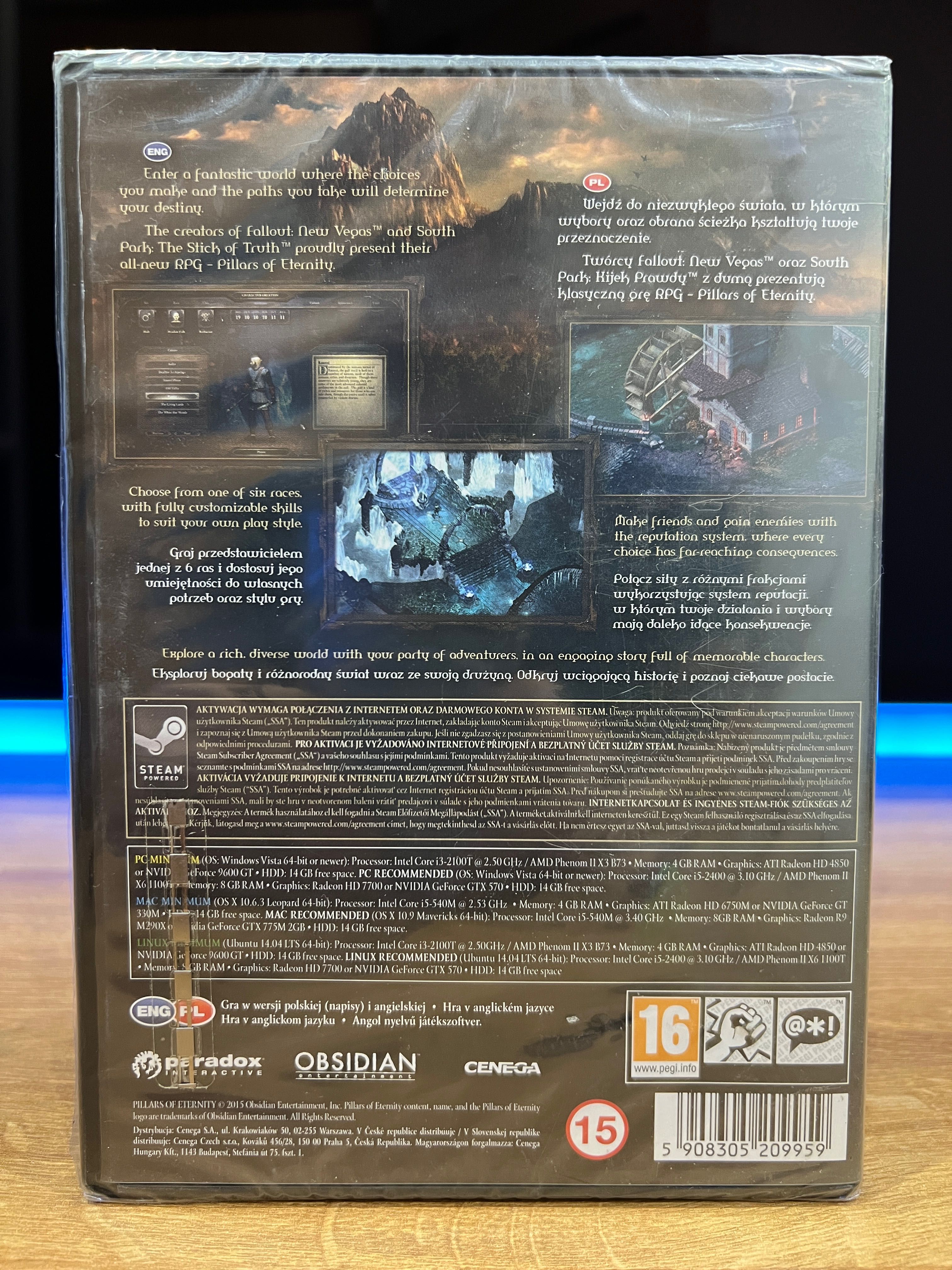 Pillars Of Eternity NOWA FOLIA (PC PL 2015) DVD BOX premierowe wydanie
