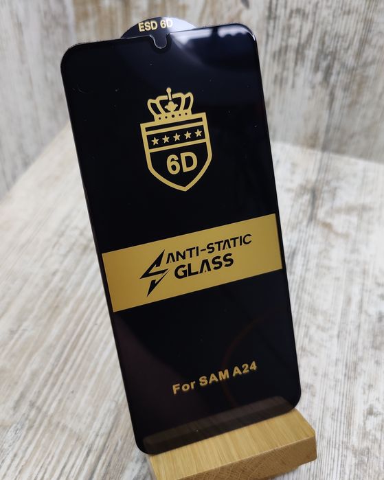 Стекло 6D ESD OG на Samsung A24/ A25/ A15 Легко клеится. Скло