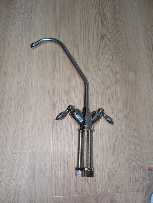 Новий кран на фільтр осмос подвійний Польща (латунний)