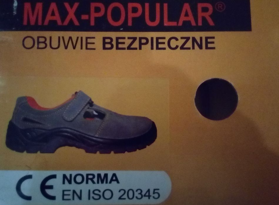 Buty ochronne, robocze, bhp MAX-POPULAR rozmiar 44