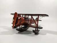 Drewniany model- Dwupłatowiec wodolot. Duży samolot