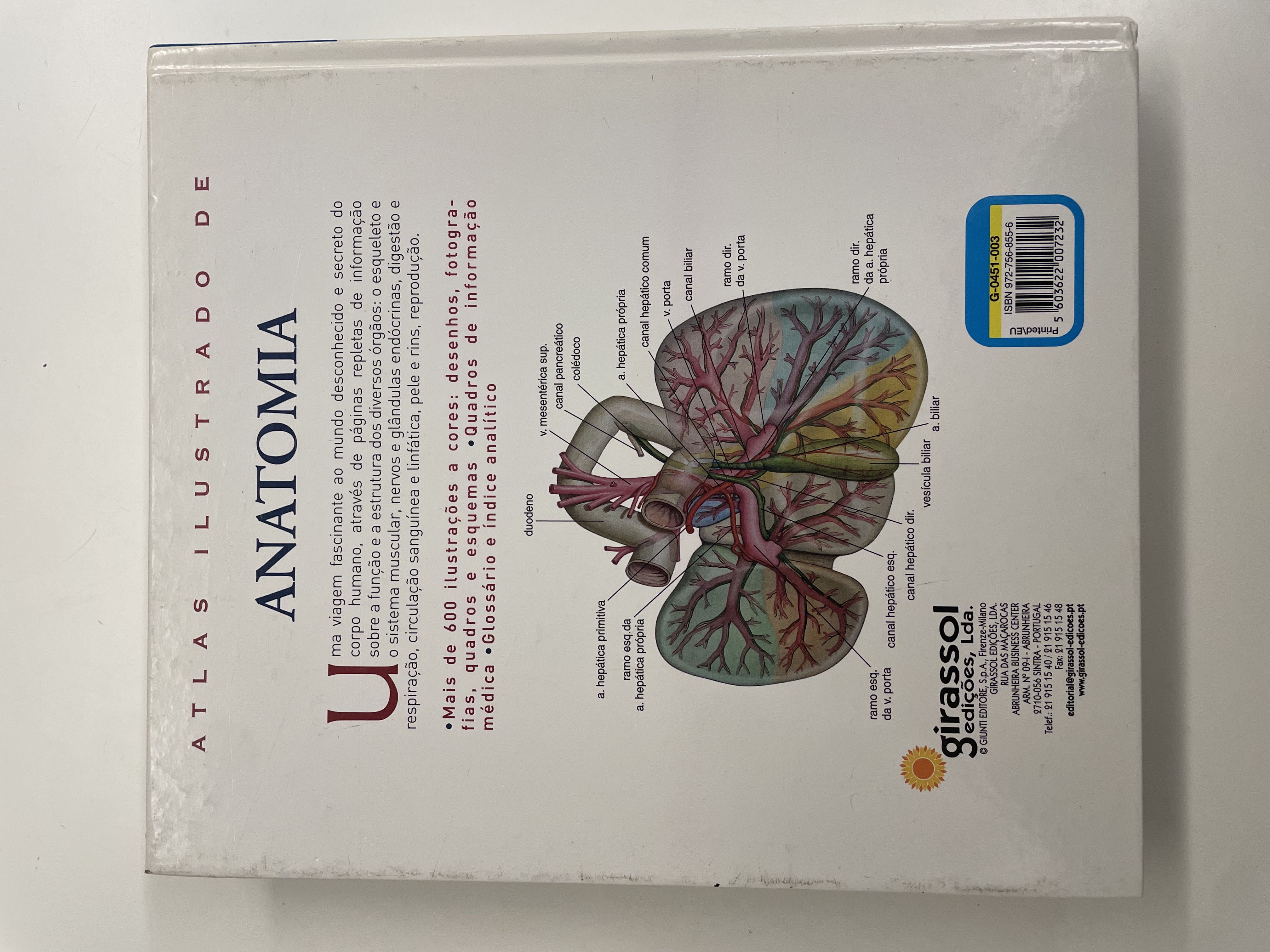 Livro ''Atlas Ilustrativo de Anatomia'' novo e nunca utilizado