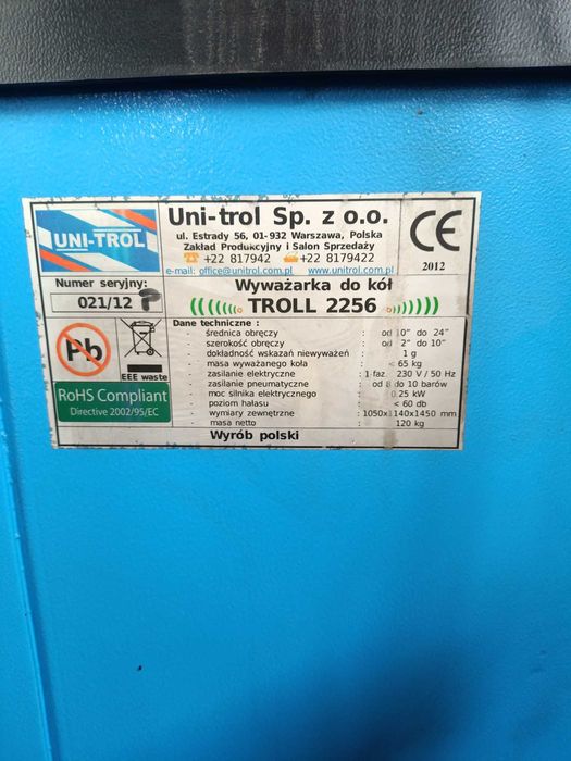Wyważarka do kół Uni-Trol 2256
