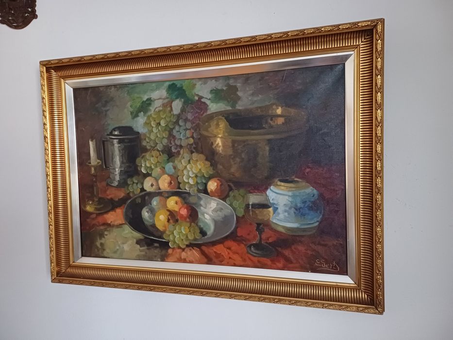 Stary obraz na płótnie Edith Gert  .