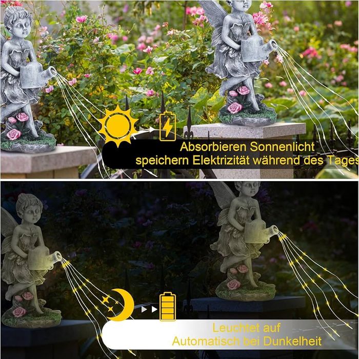 Dekoracja słoneczna dla zewnętrznych figur ogrodowych