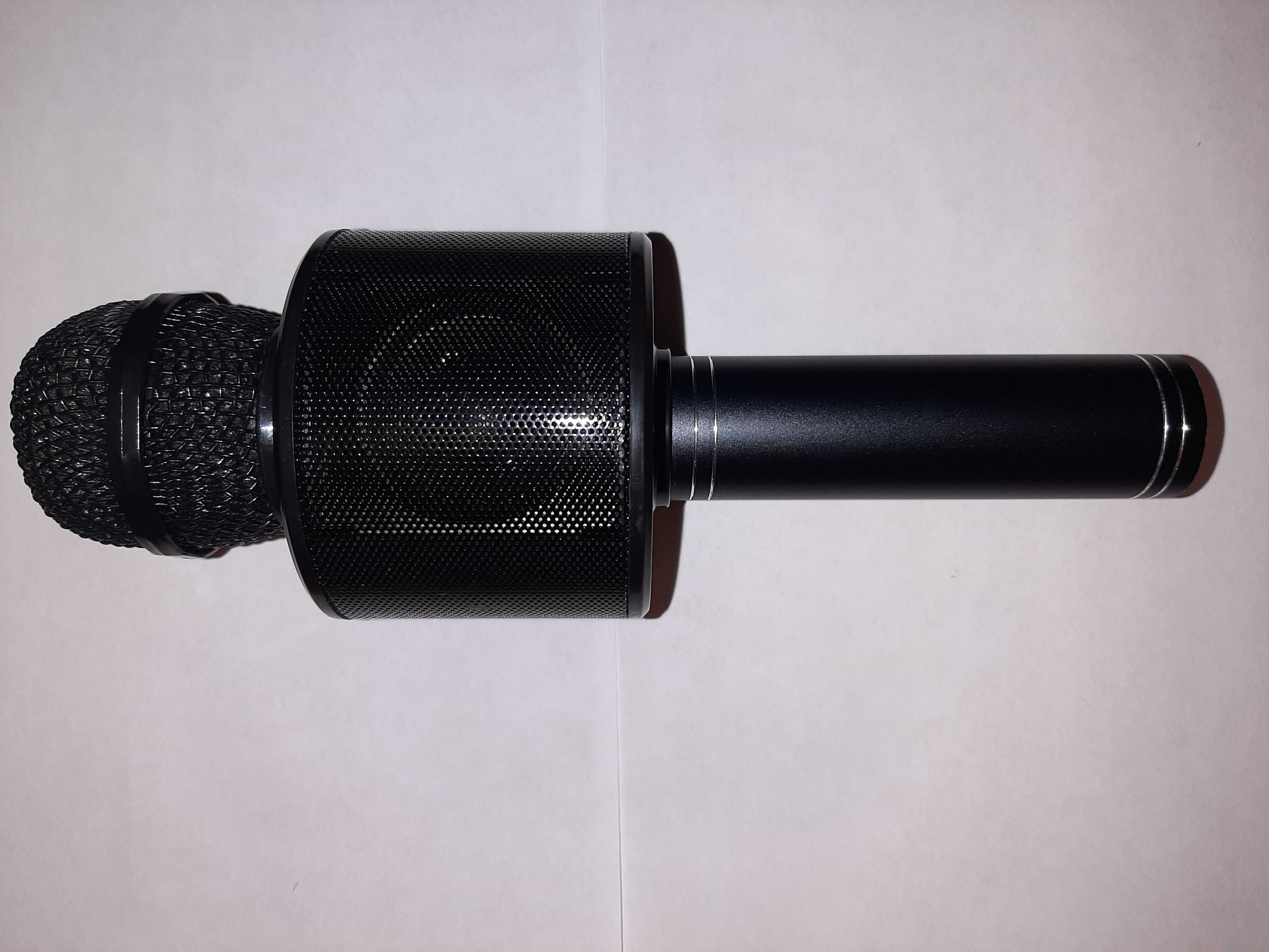 Mikrofon bezprzewodowy z karaoke wbudowany głośnik Bluetooth czarny