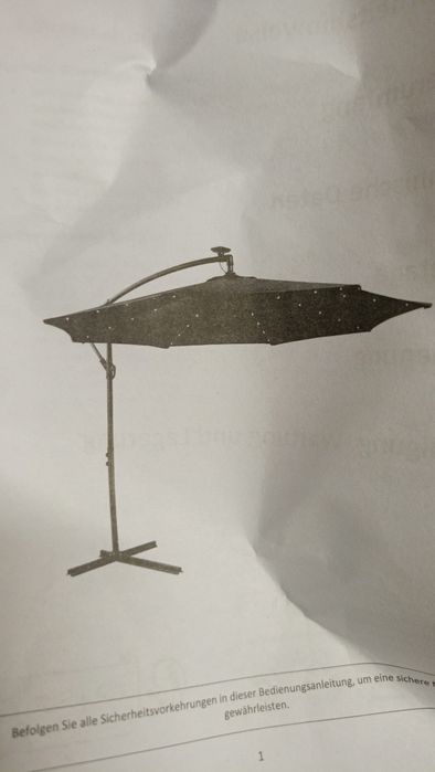 Parasol ogrodowy led
