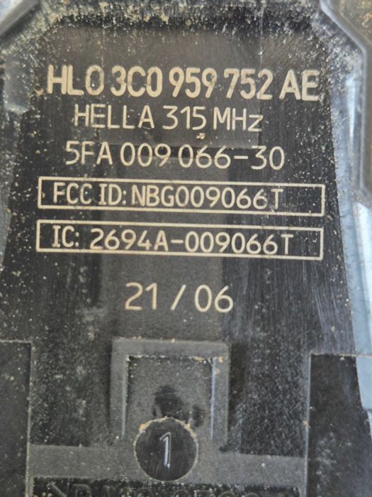 vw passat b6 usa panic kluczyk pilot